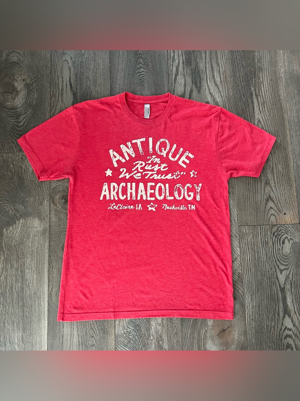ANTIQUE ARCHEOLOGY American Pickers Official Red Graphic Tee T-Shirt Size L